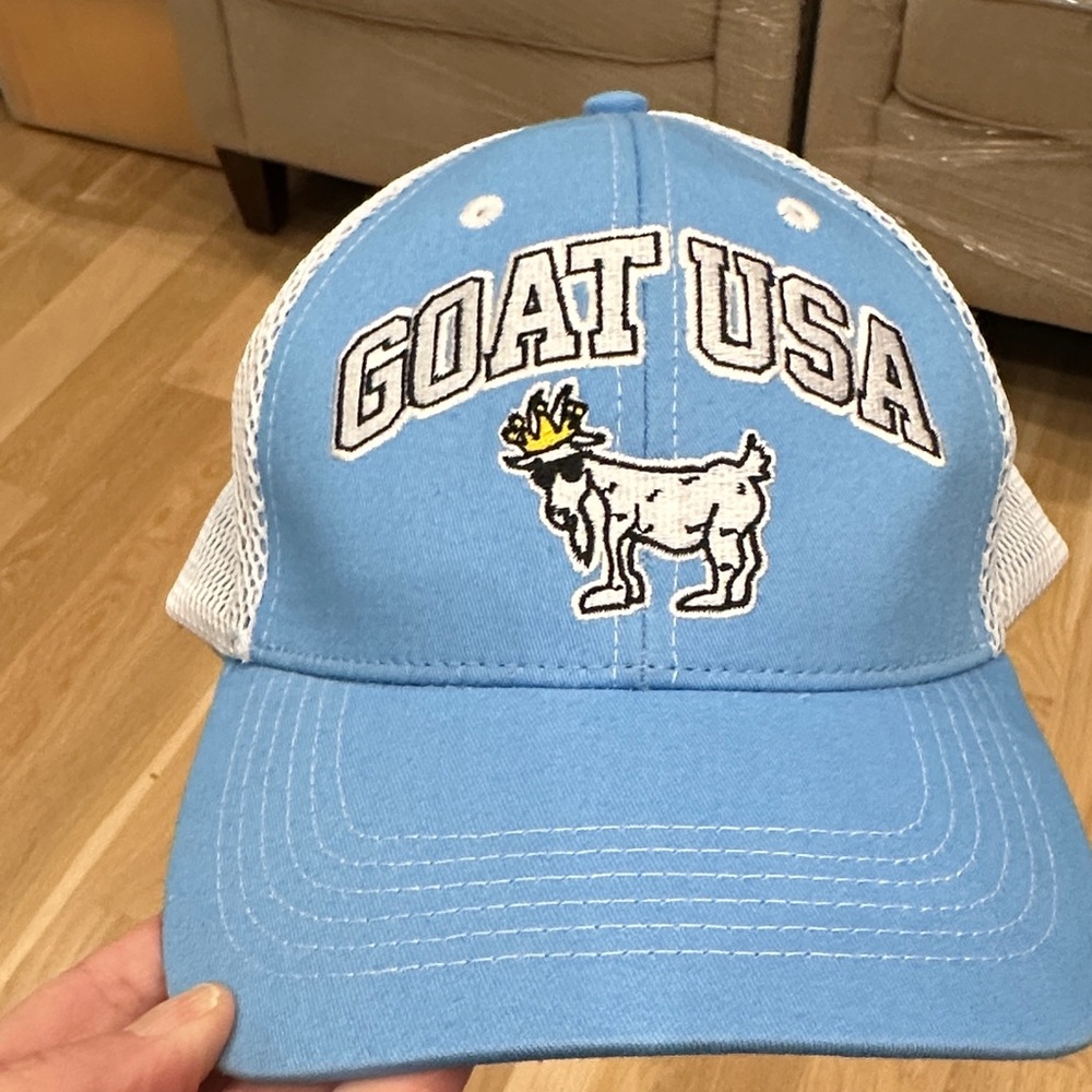 GOAT USA Blue and White Mesh Cap